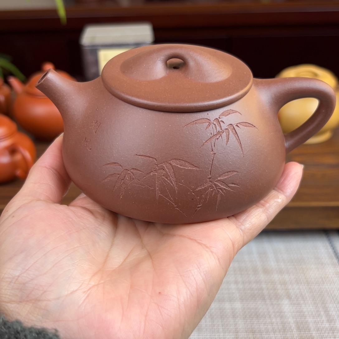 风***月茶壶紫砂底槽清景州石瓢全手270cc