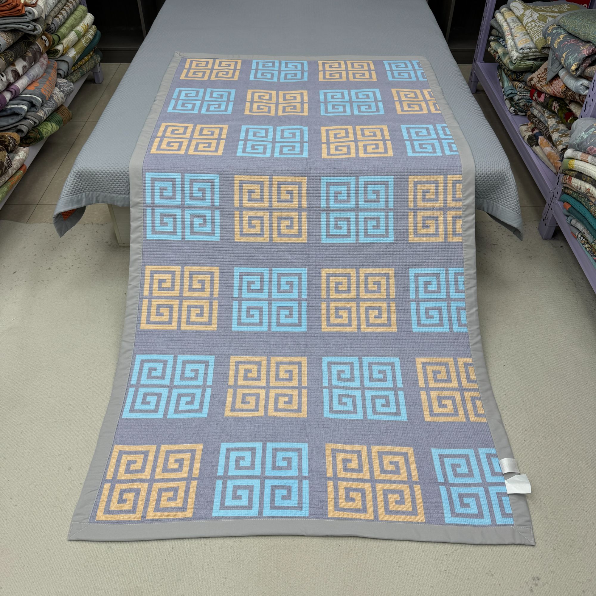 宫廷格120*220cm原棉木棉床盖加厚四季沙发垫学生宿舍床垫防滑