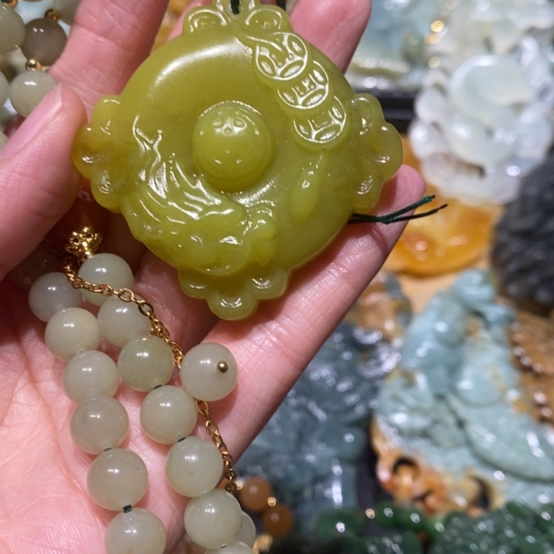 【闪购商品】岫玉毛衣链未镶嵌