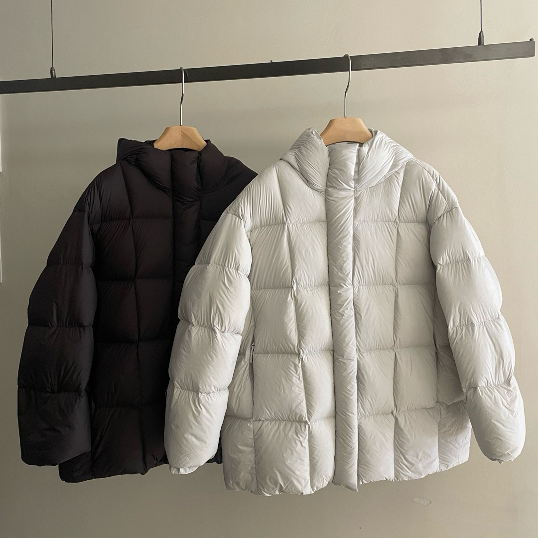 新款时尚百搭简约气质休闲纯色羽绒服25C023