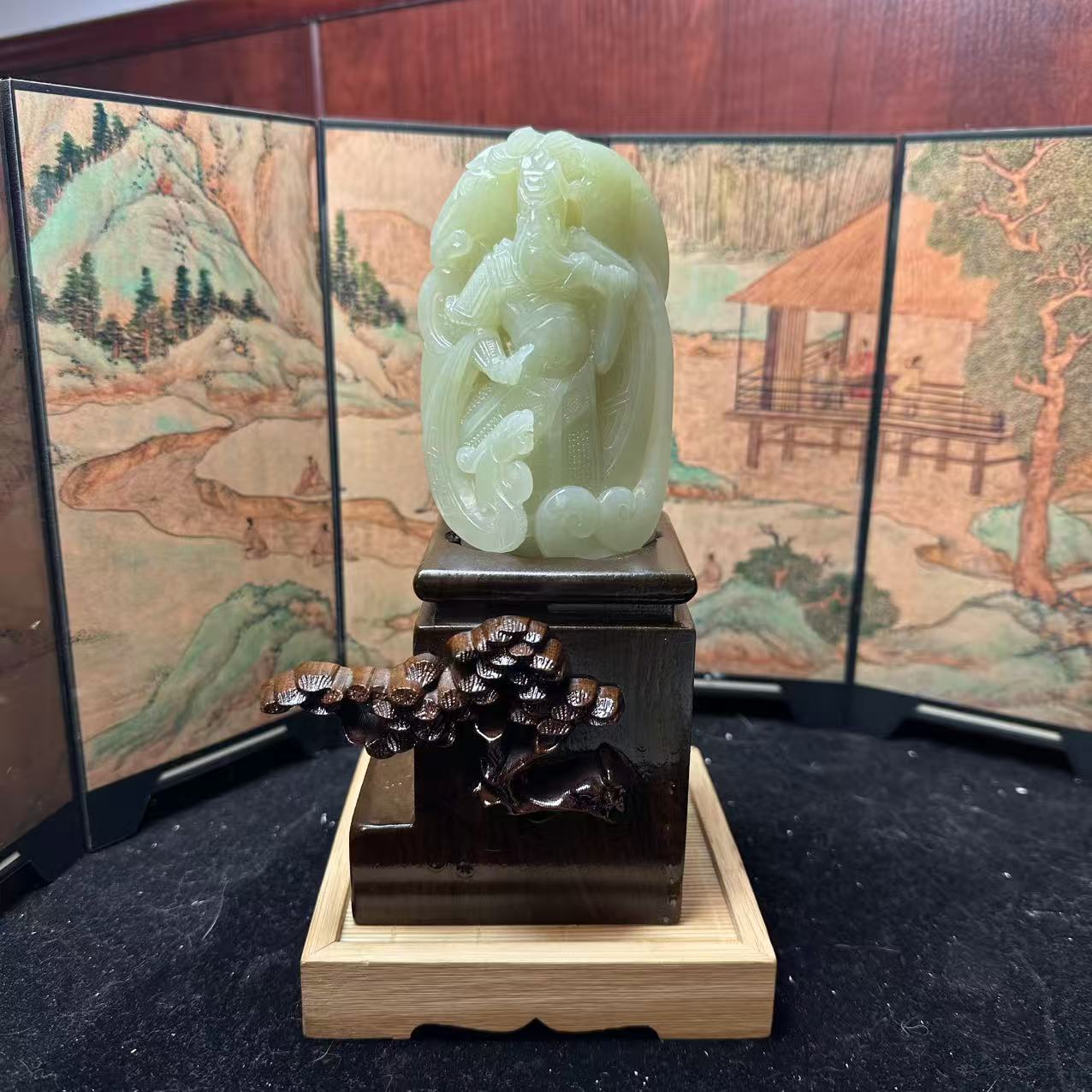 和田玉关公摆件1111