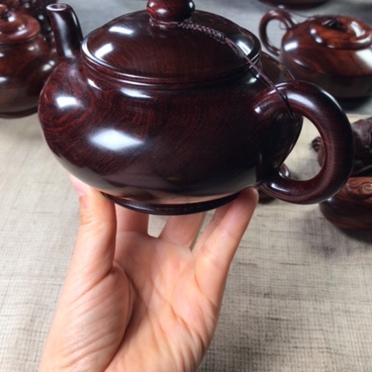 黄花梨/降香黄檀把件平*高虚扁壶