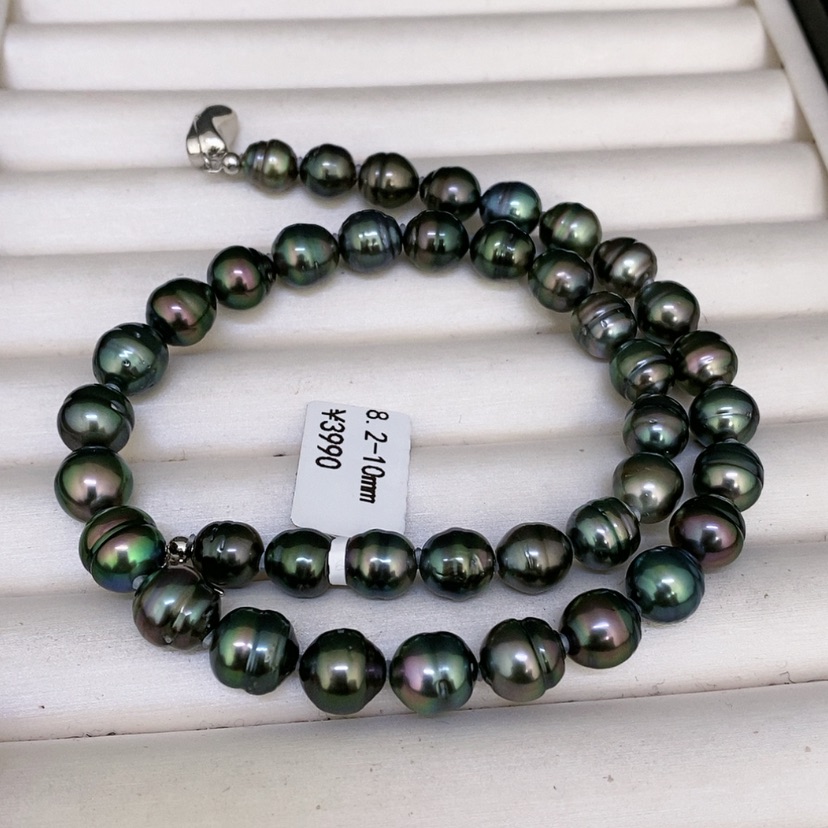 【闪购商品】海水珍珠颈饰未镶嵌浮**沉大溪地项链8.2-10mm兔