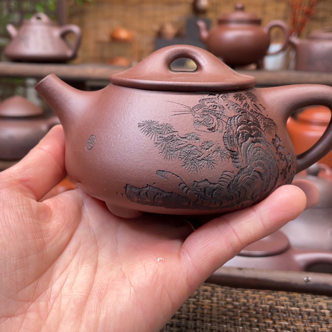 紫砂茶壶宜兴原矿紫砂手工制全200