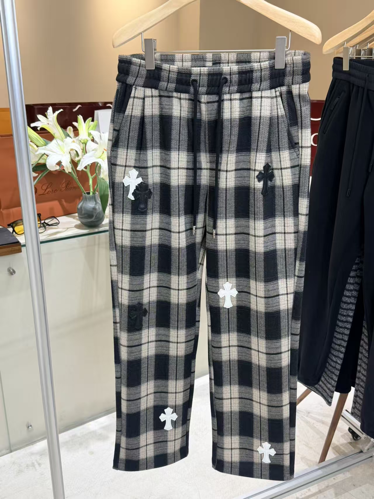 克家加绒直筒男裤