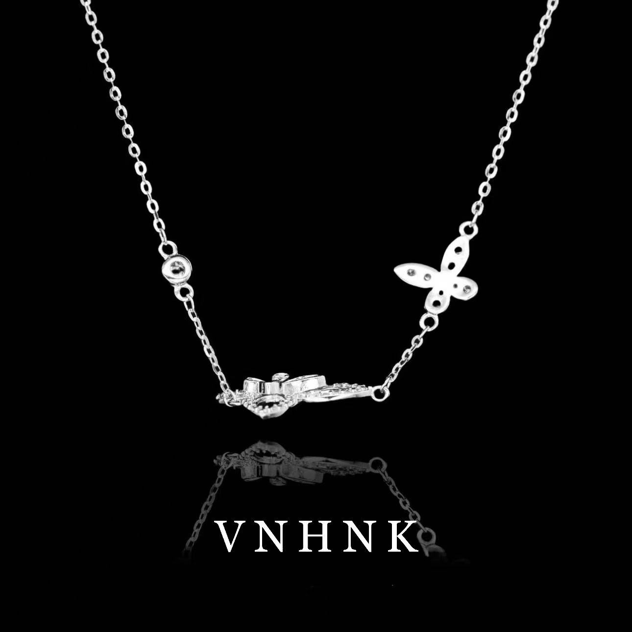 坠链均925银合成锆石 美可儿   F29  银色（44cm）气质百搭项链