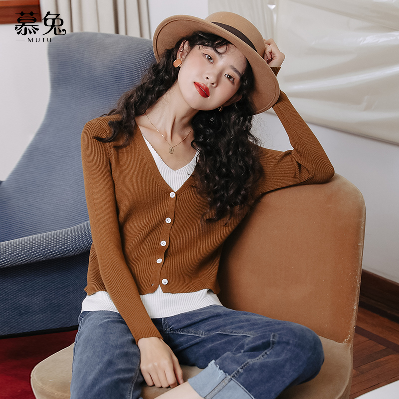 假两件针织衫上衣女2024秋季新款设计感小众长袖叠穿打底毛衣开衫