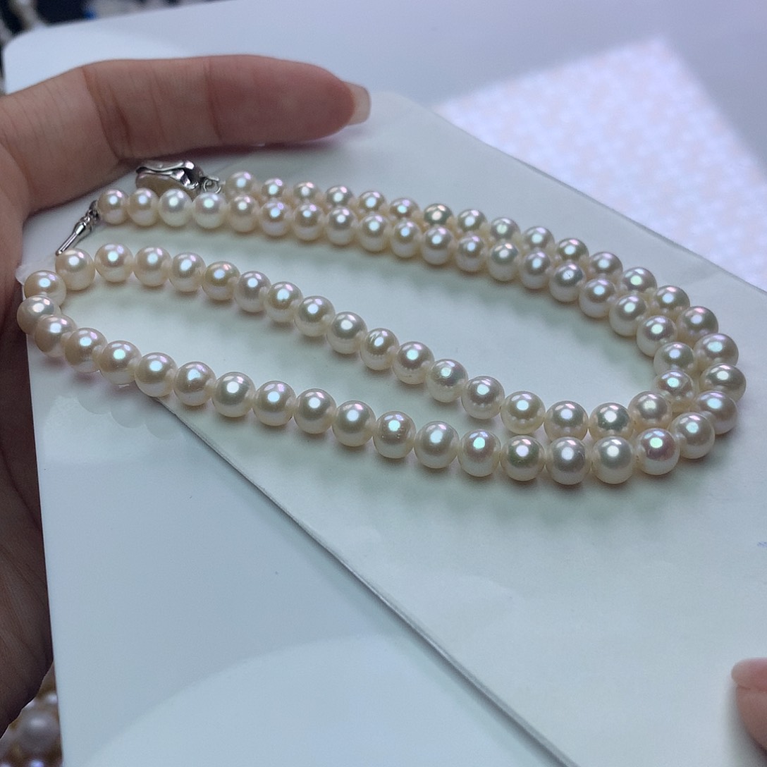 未镶嵌淡水珍珠6-7w98项链