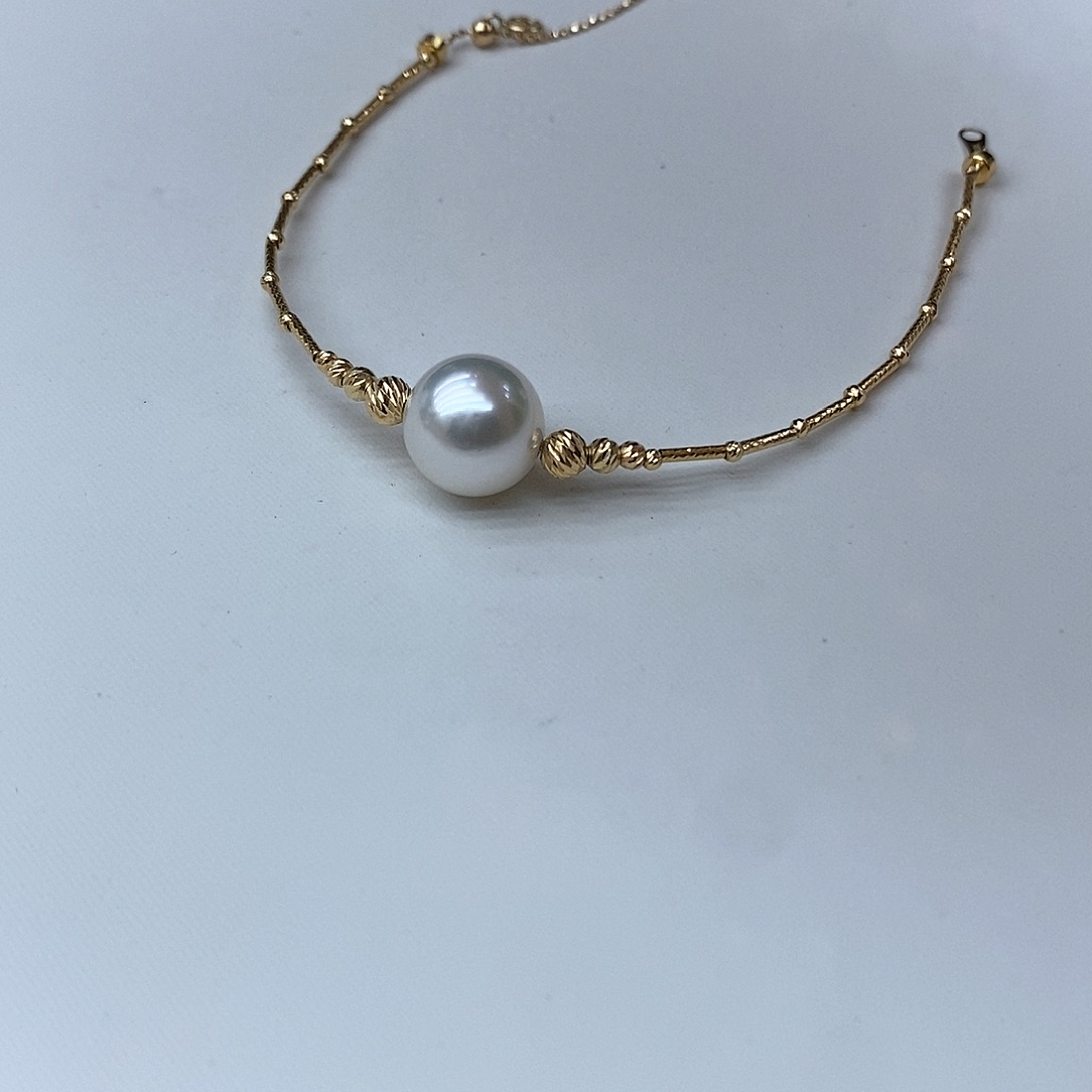 海水珍珠手绳18K金镶嵌