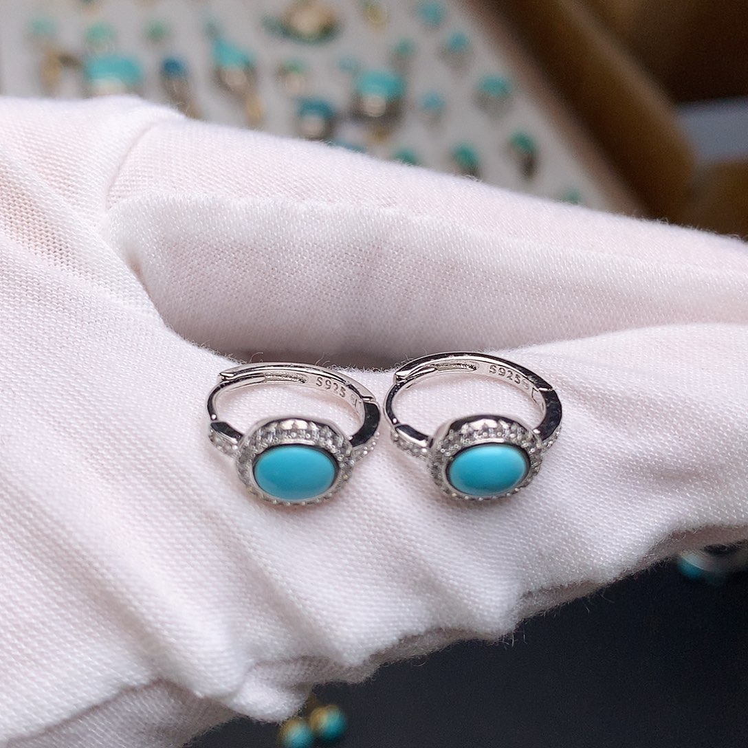 银S925镶嵌绿松石珠宝奇石