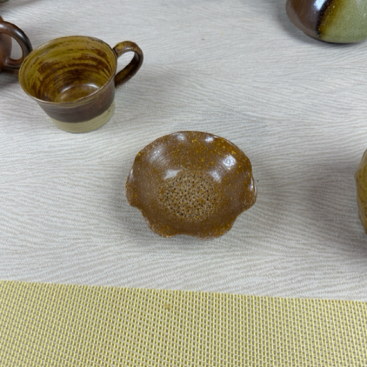 建水特产 纯手工 土陶 茶漏