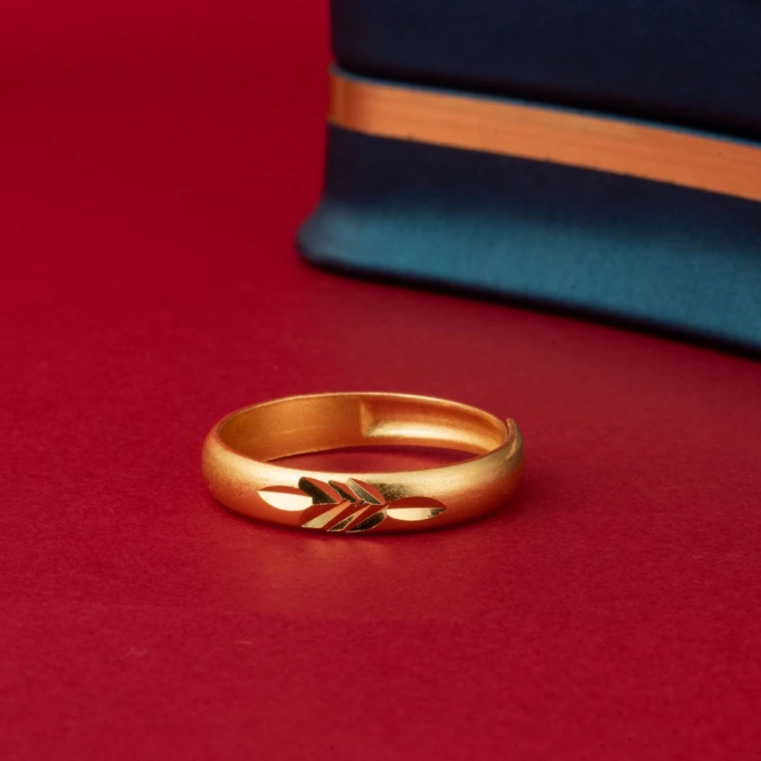 【粉丝专享】【男女同款】高奢时尚百搭情侣对戒羽毛开口戒指