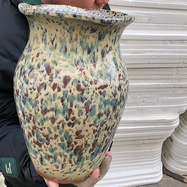 紫砂花盆瑕疵口20高32