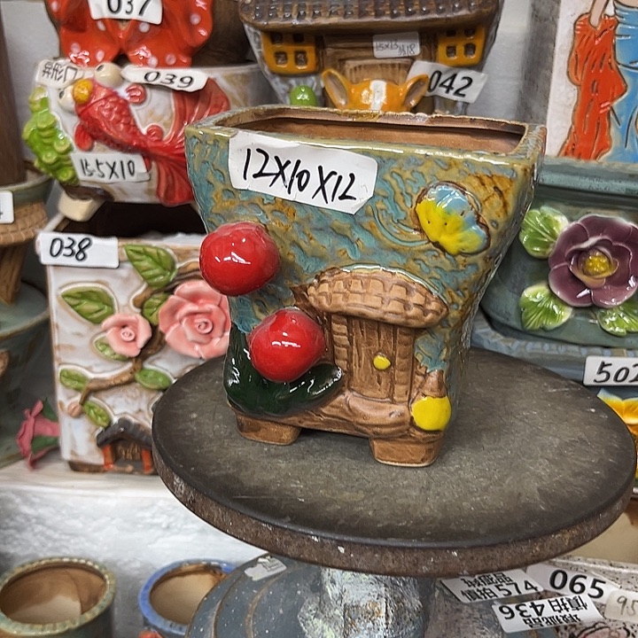 粗陶材质多肉花盆