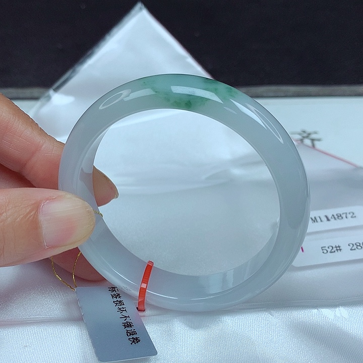 翡翠未镶嵌手镯52圈4872