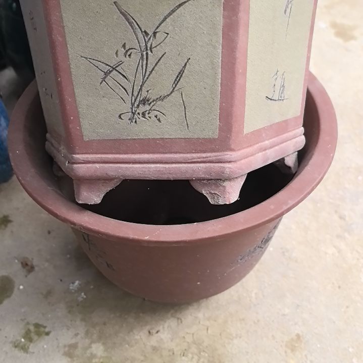红陶重**过紫砂花盆2个