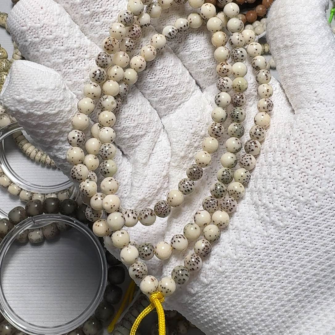 手串星月菩提原生态石玉料糖豆看6圆珠脖挂