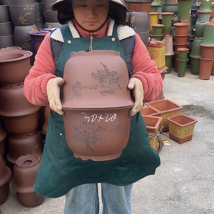 紫砂花盆紫砂花盆