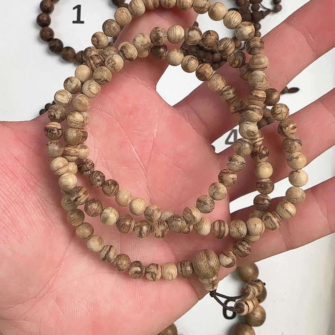 沉香手串05达拉干虎斑纹沉香手串