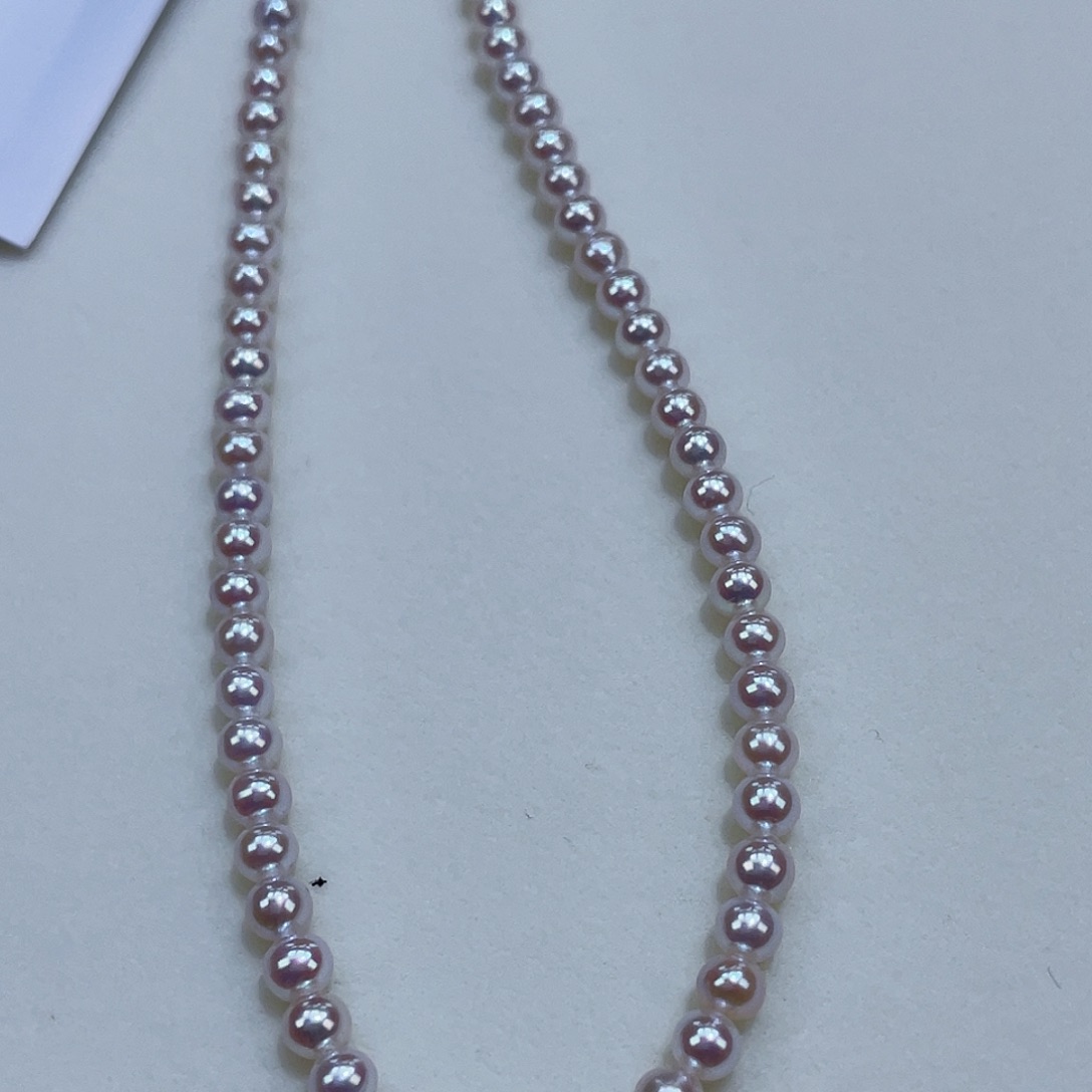 淡水珍珠颈饰银S925镶嵌3/4m亮瞎眼天女光 勿拍！