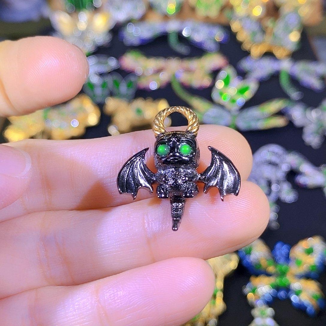 吊坠(不含链)银S925镶嵌翡翠