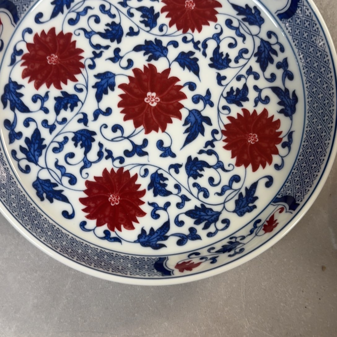 杯子釉里红缠枝莲大壶承