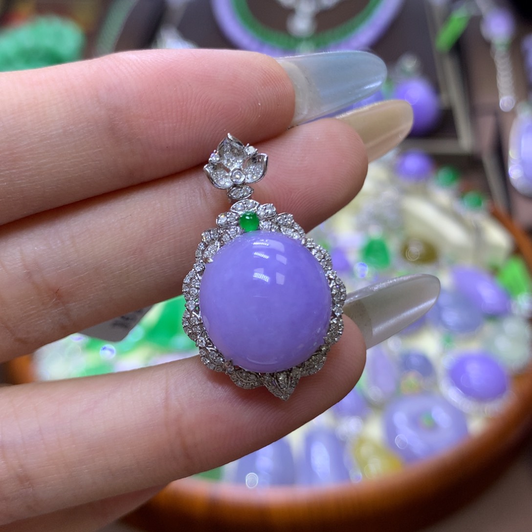 【闪购商品】翡翠18K金镶嵌颈饰翡翠