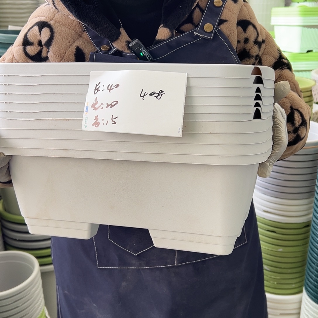 瑕疵菜盆长40#灰白色6个无托