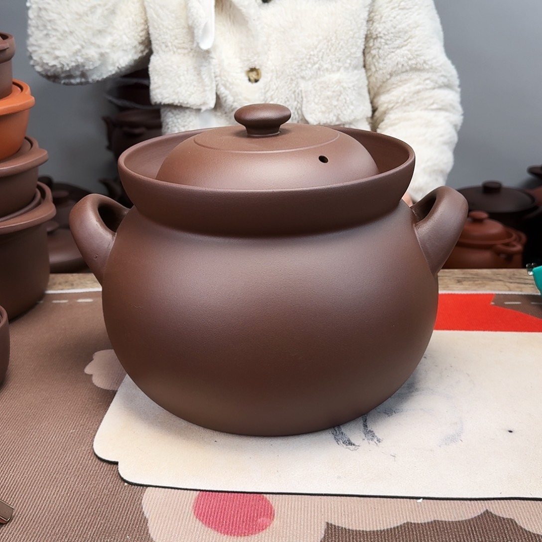 紫砂砂锅8升正品无暇