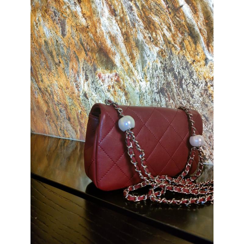 HIRMRIS手工真皮包21-550793-红 双珠香红色