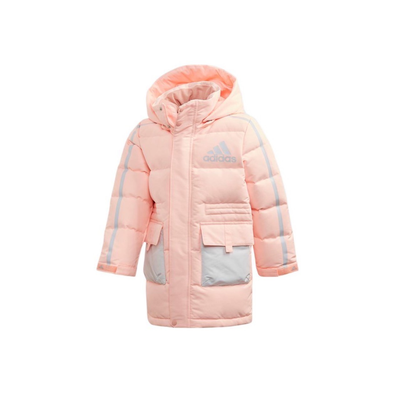 adidas阿迪达斯 粉色 儿童款羽绒服 GG3643