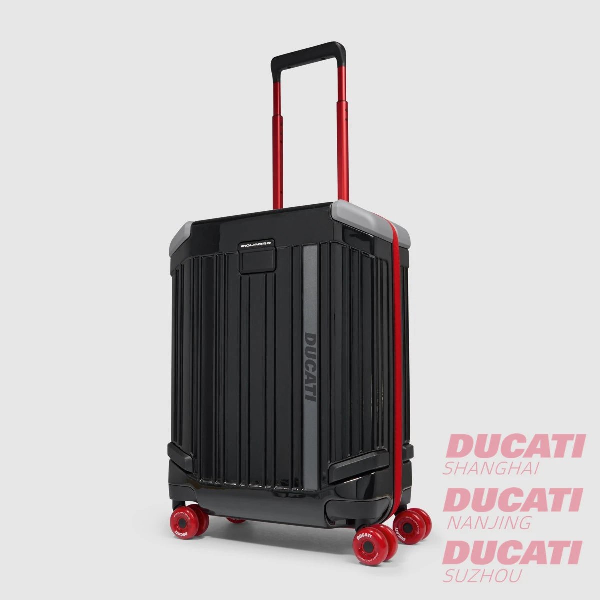 25新限量~杜卡迪 Ducati Piquadro Roll 联名拉杆箱 黑色（可登机）