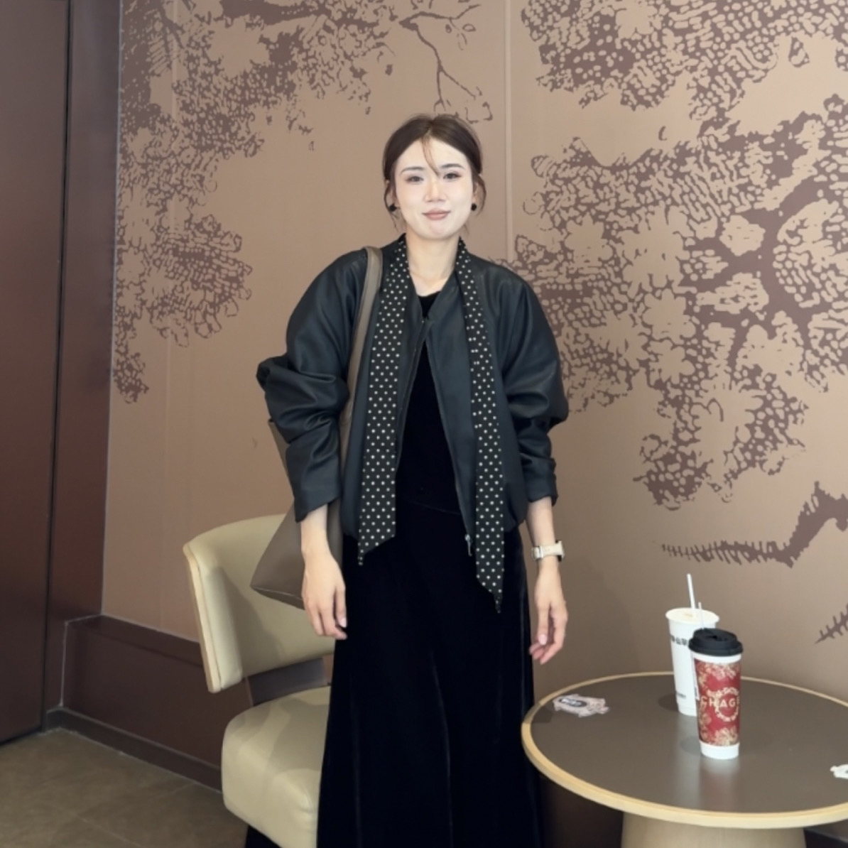 小微主推款 丝带款皮衣