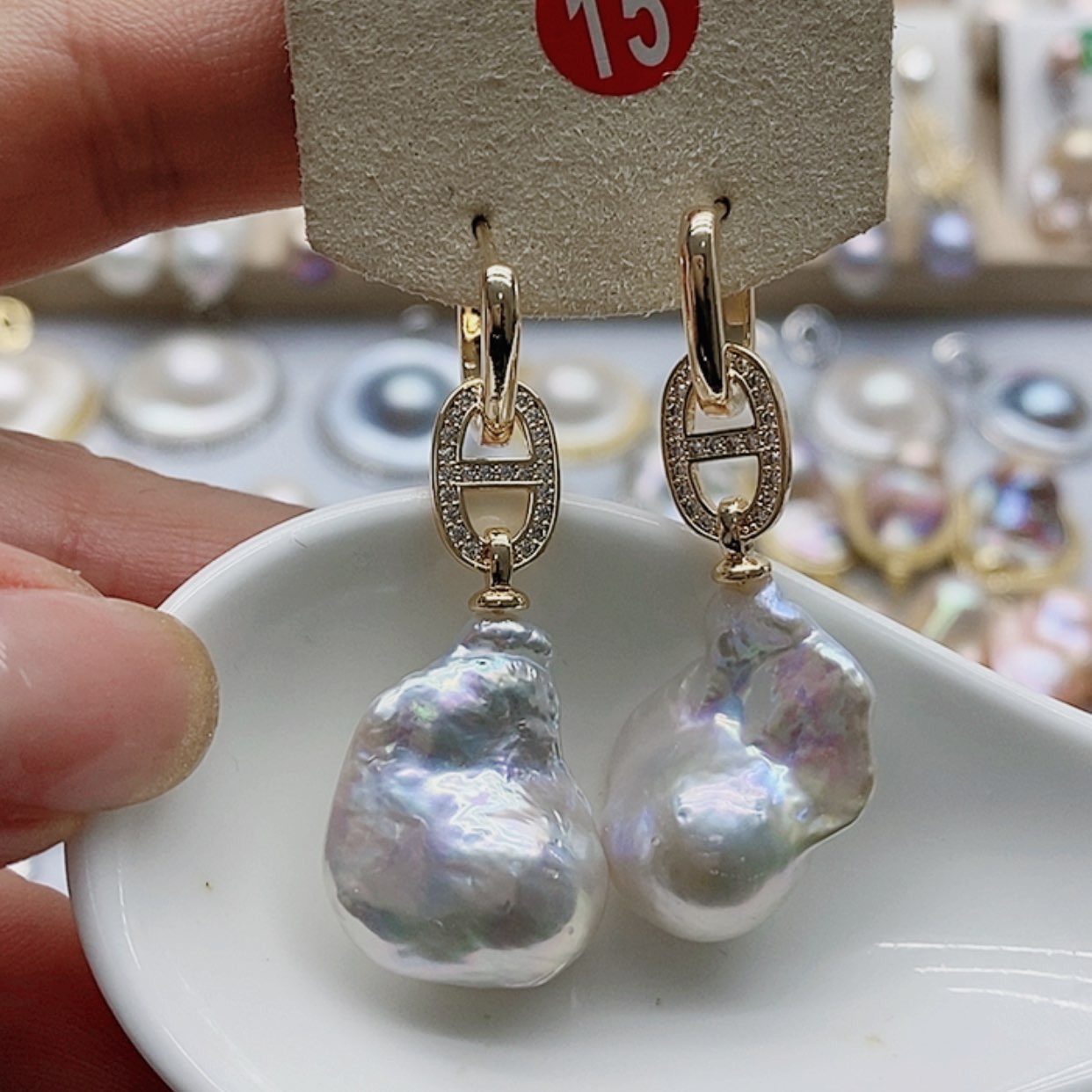 【闪购商品】淡水珍珠耳饰银S925镶嵌