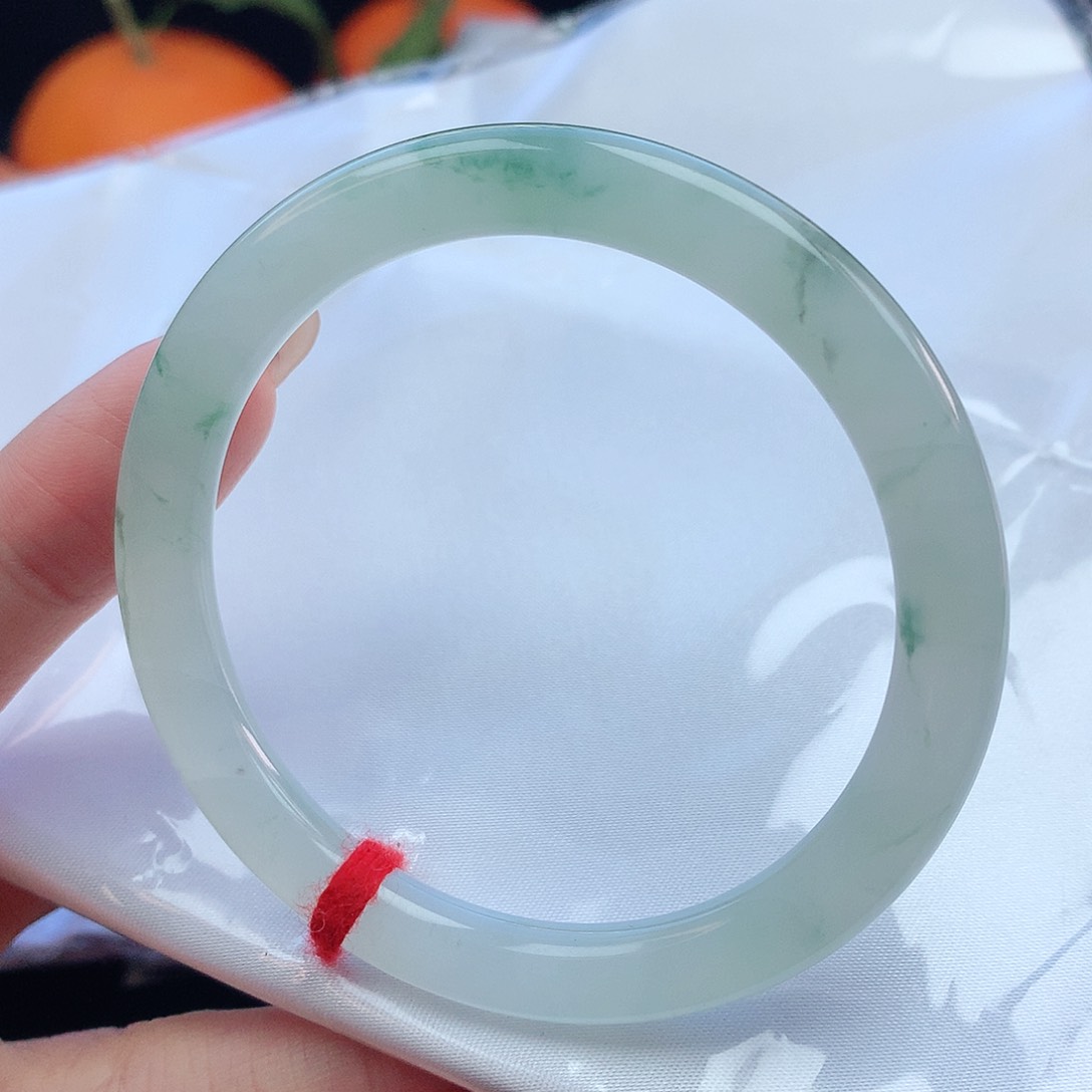 翡翠手镯未镶嵌一***呀54圆条880270