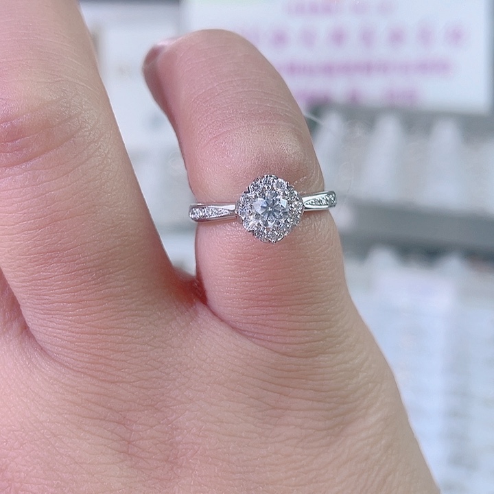 钻石戒指/指环18K金镶嵌d s 24120246