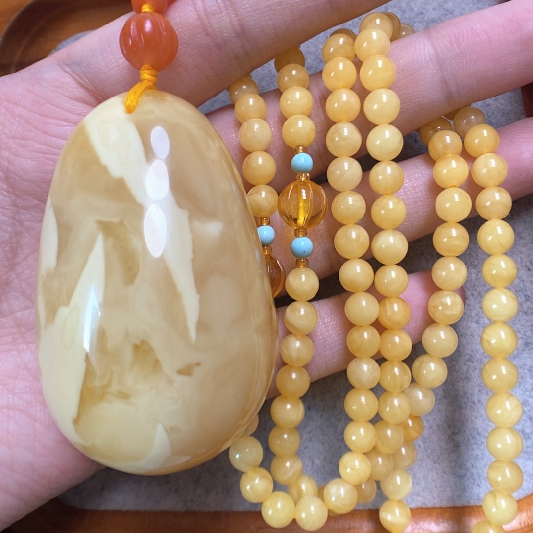 未镶嵌蜜蜡项链蜜蜡吊坠