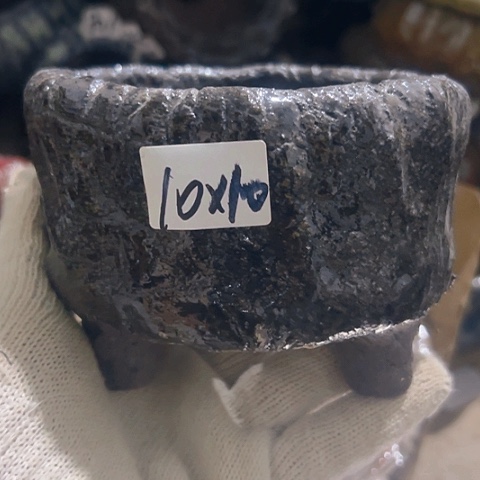 红陶粗陶花盆手工