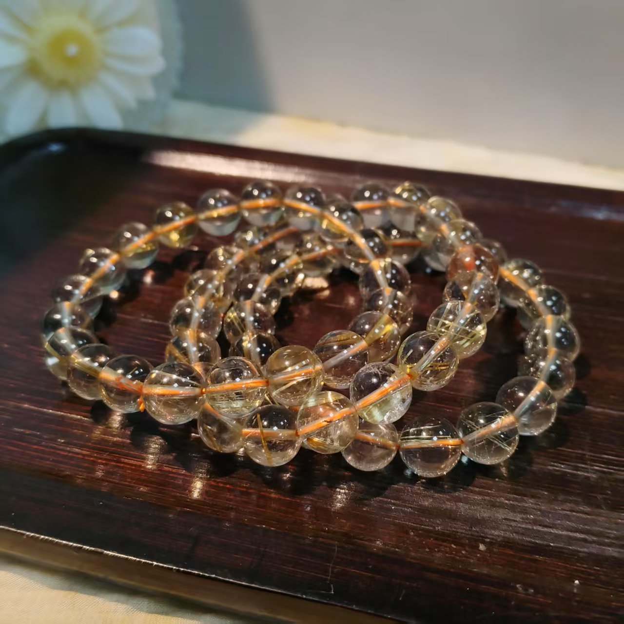 【书记甄选】天然金发晶单圈手链 多样性发一件 约10mm GCK1011