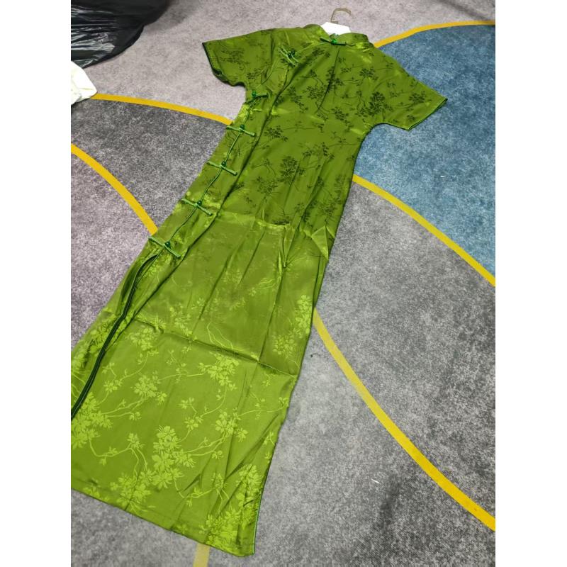恬子梦 T834 夏季新款 一路绿灯 裙长120 短袖透气清凉旗袍