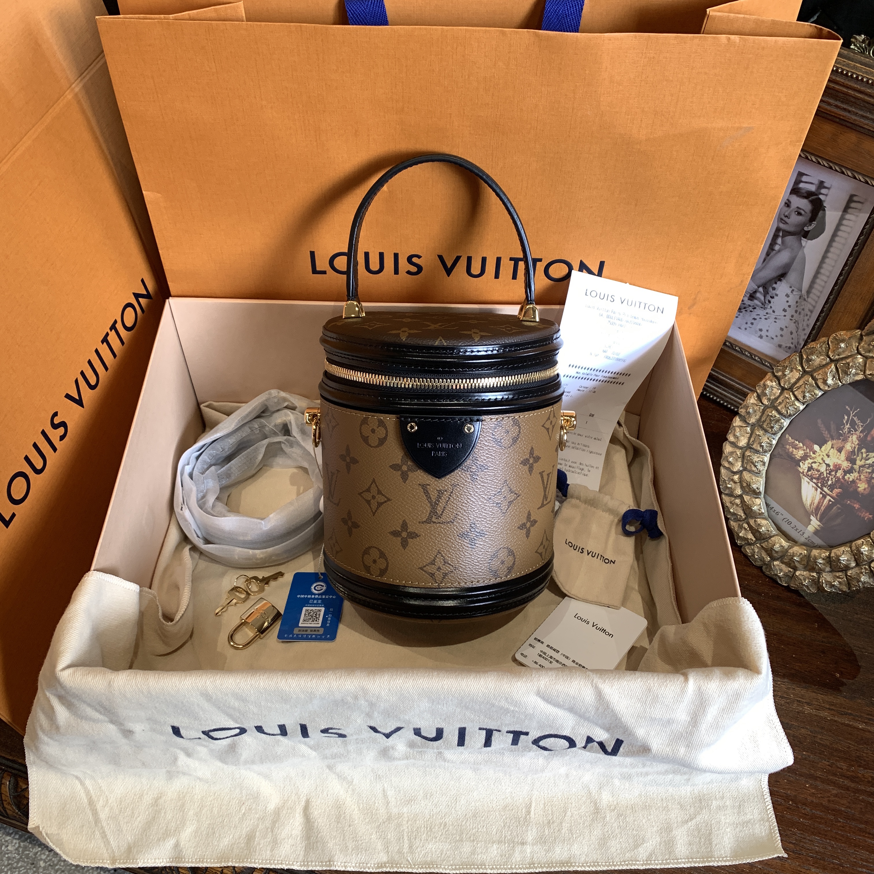 全新未使用 LouisVuitton/路易威登 老花发财桶 芯片款/sp22981