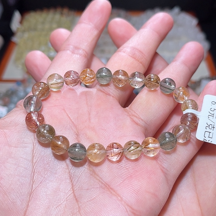 水晶手链未镶嵌208号主图手串  8+