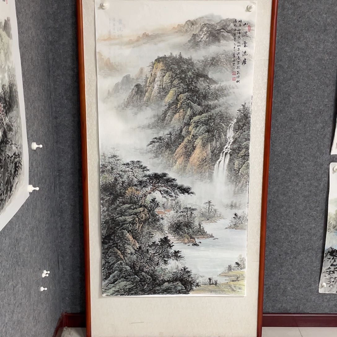 国画随**安四尺画芯作品