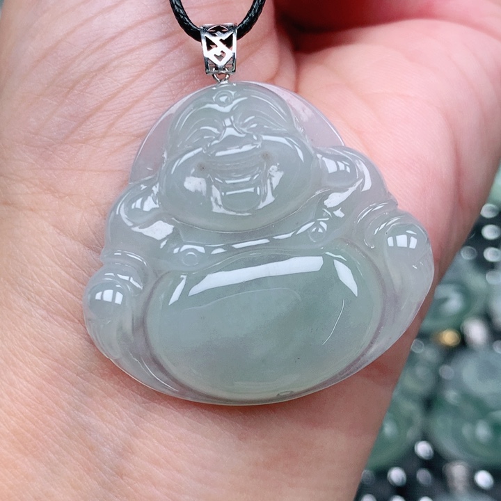 吊坠(不含链)18K金镶嵌翡翠