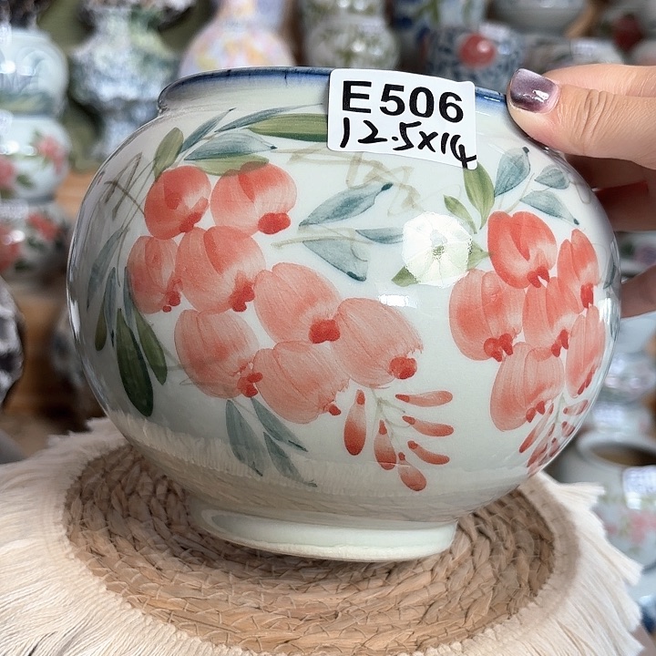 有孔 景德镇纯手绘高温陶瓷E506 默认微瑕
