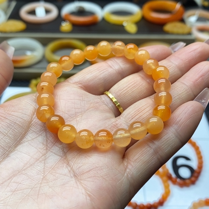 石英质玉（黄龙玉）手镯未镶嵌