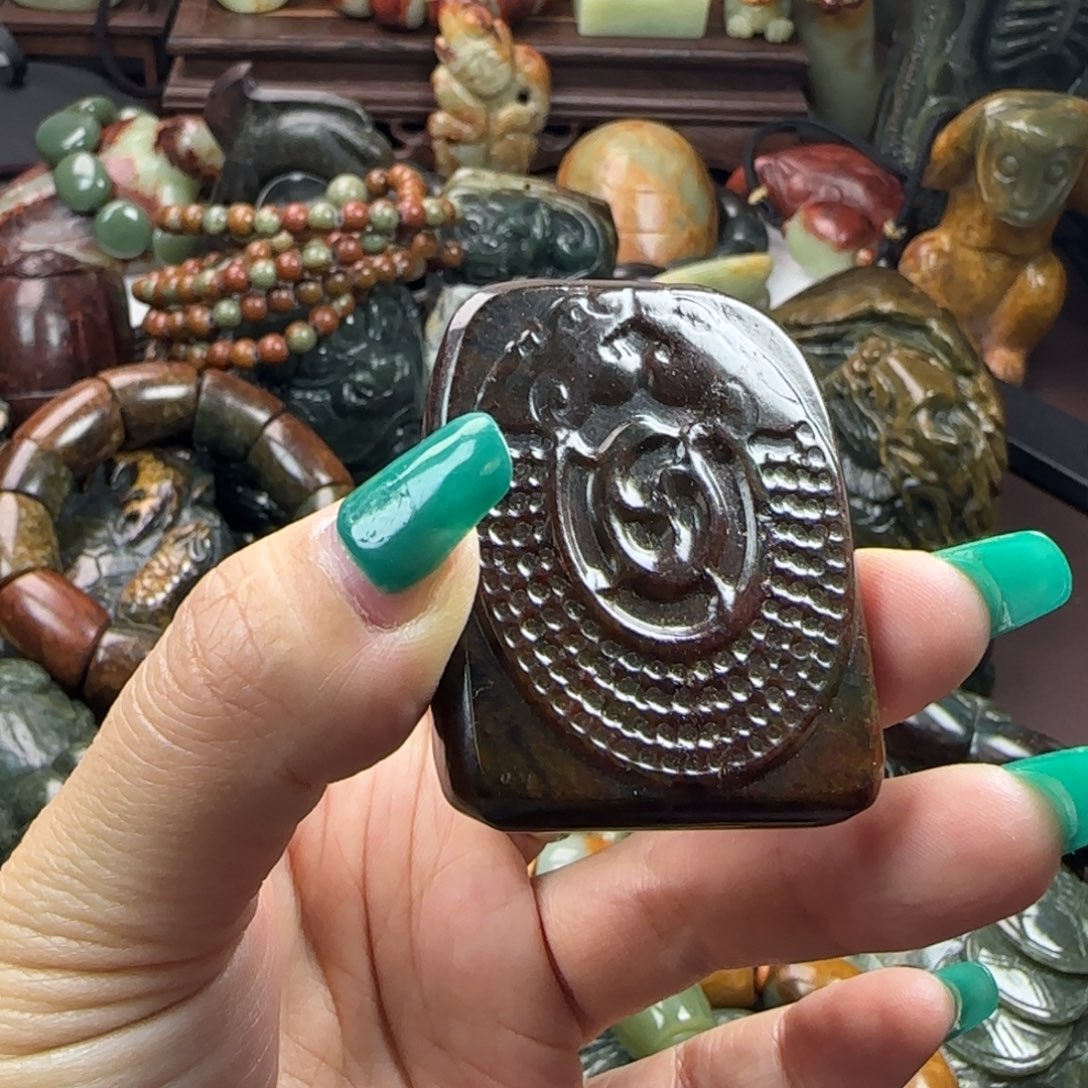 岫岩河磨玉（透闪石质玉）手把未镶嵌