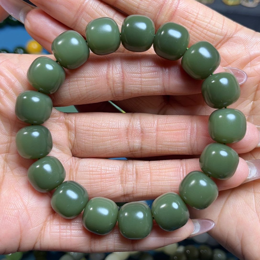 和田玉手串卡13未镶嵌