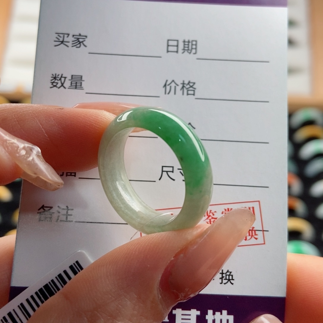 翡翠戒指未镶嵌圈口15