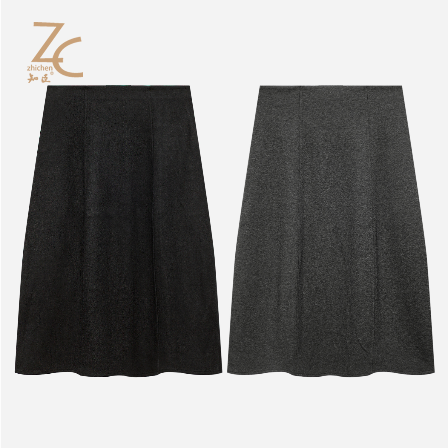 知臣冬季新品 温柔淑女风全松紧腰加绒百搭针织气球裙 T25844077